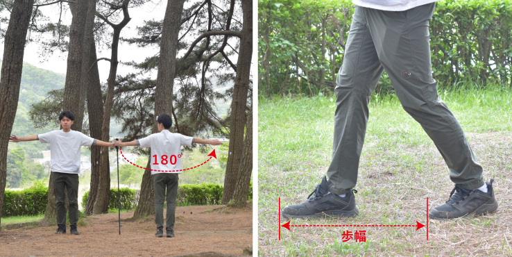 身長と歩幅で計測する方法